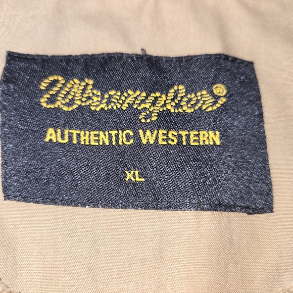Y2K Wrangler Western Men's Shirt in Tan XL Metal Snap - Picture 6 of 10